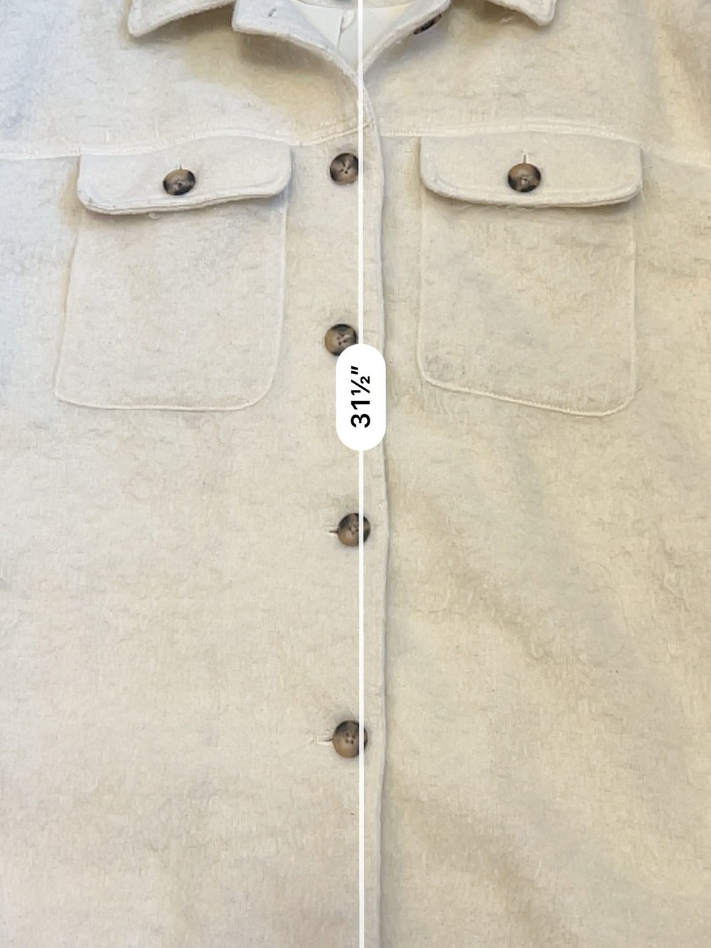 Universal Thread Cream Teddy Shacket with Button Front - Picture 5 of 7